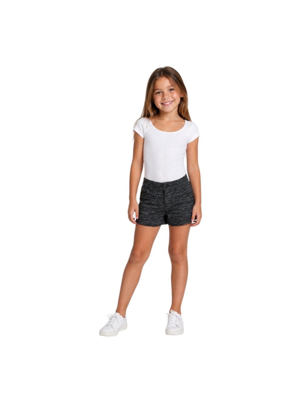 American Girl x Grace Thomas Retired Black Metallic Tweed Dress Shorts Girls 6